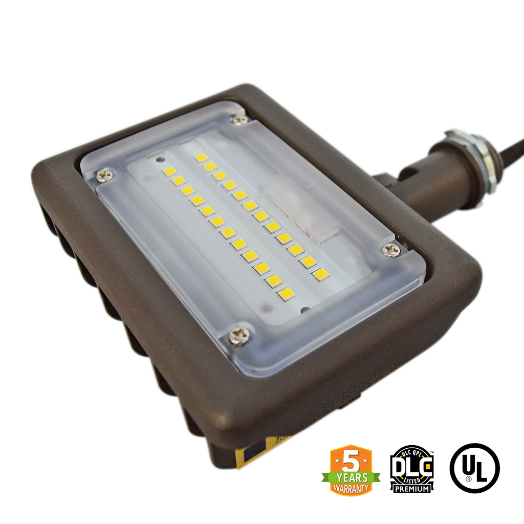 LED Flood Light 15W 2000 Lumens IP65 UL DLC Certified 5 Year Warranty - Knuckle Mount
