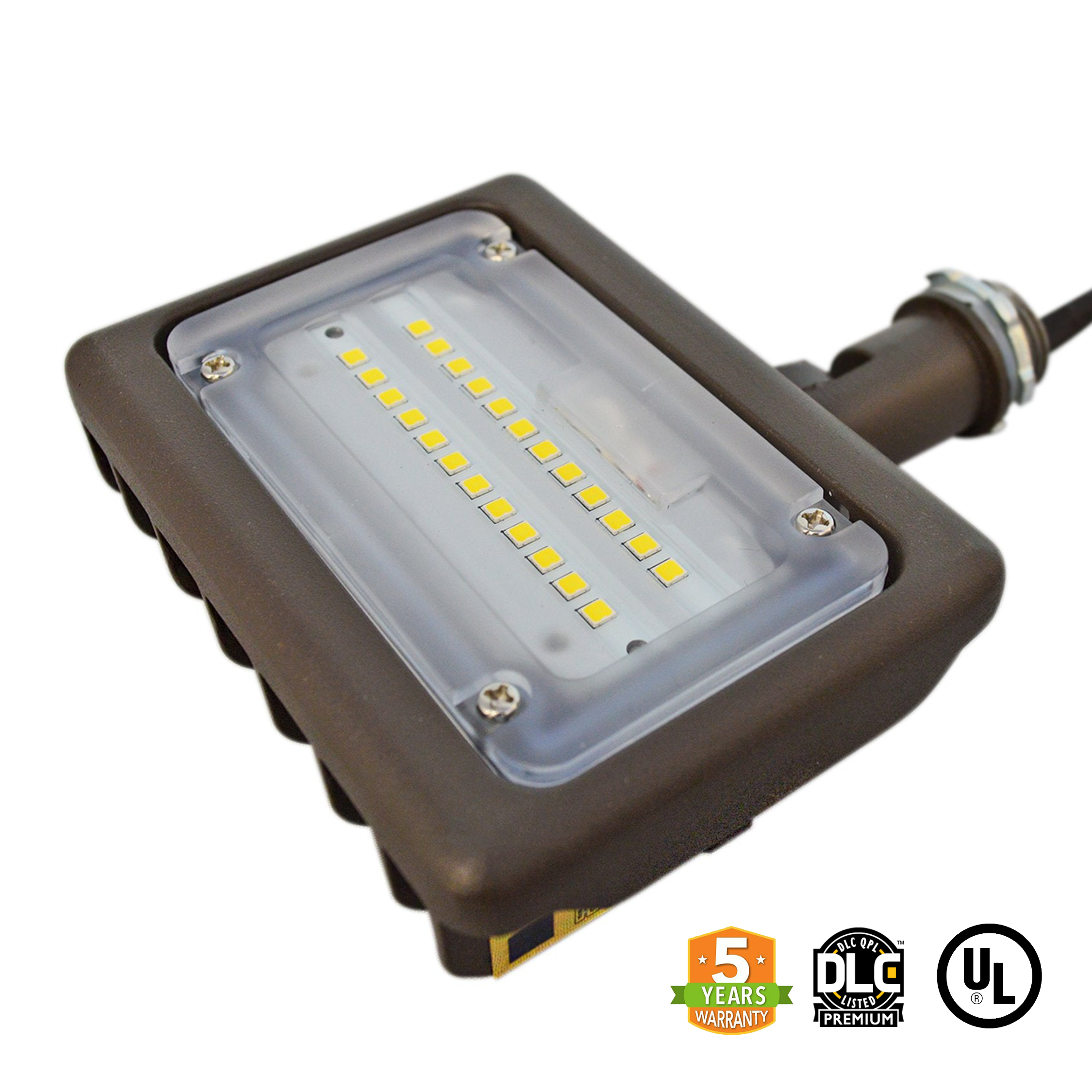 LED Flood Light 15W 2000 Lumens IP65 UL DLC Certified 5 Year Warranty - Knuckle Mount