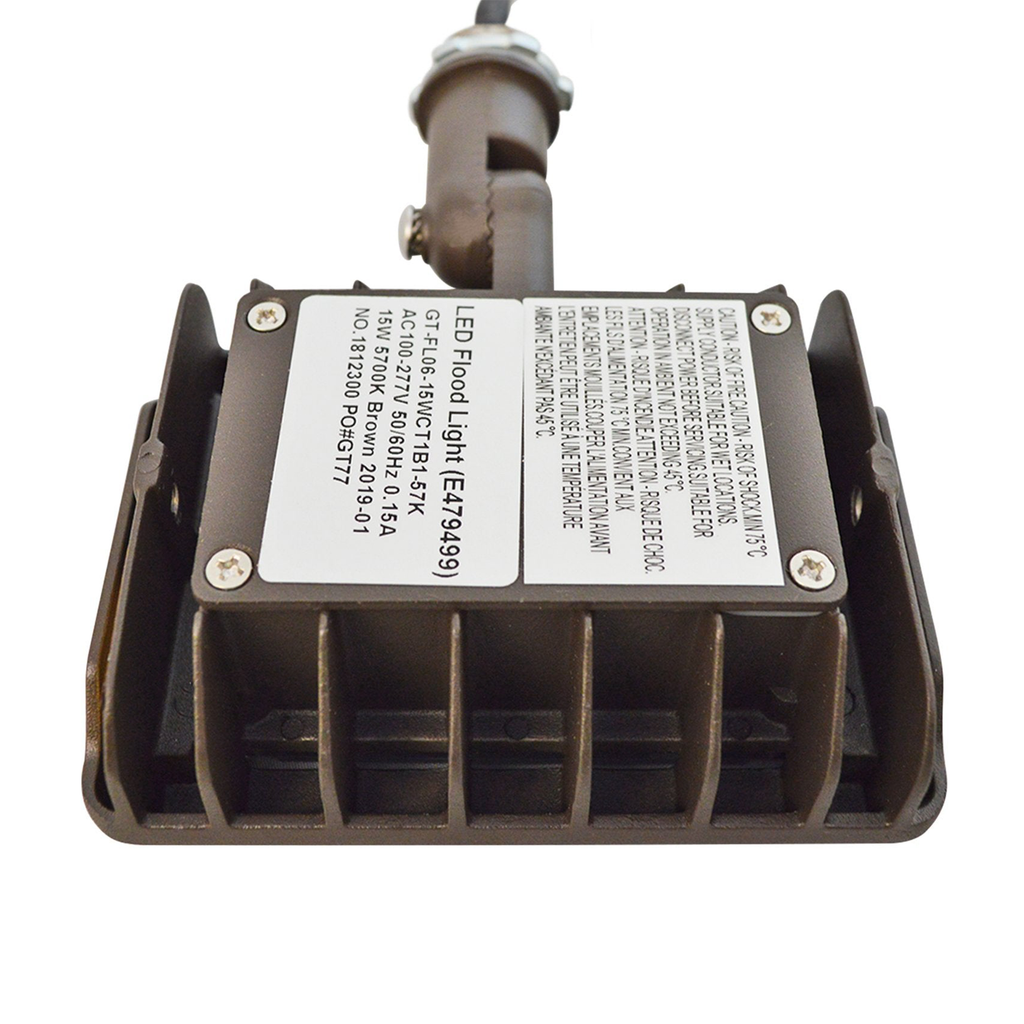 LED Flood Light 15W 2000 Lumens IP65 UL DLC Certified 5 Year Warranty - Knuckle Mount