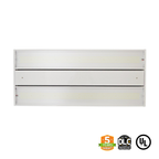 3ft LED Linear High Bay 300W 5000K 42237 Lumens - Frosted - UL DLC Certified 5 Year Warranty - Chain Mount