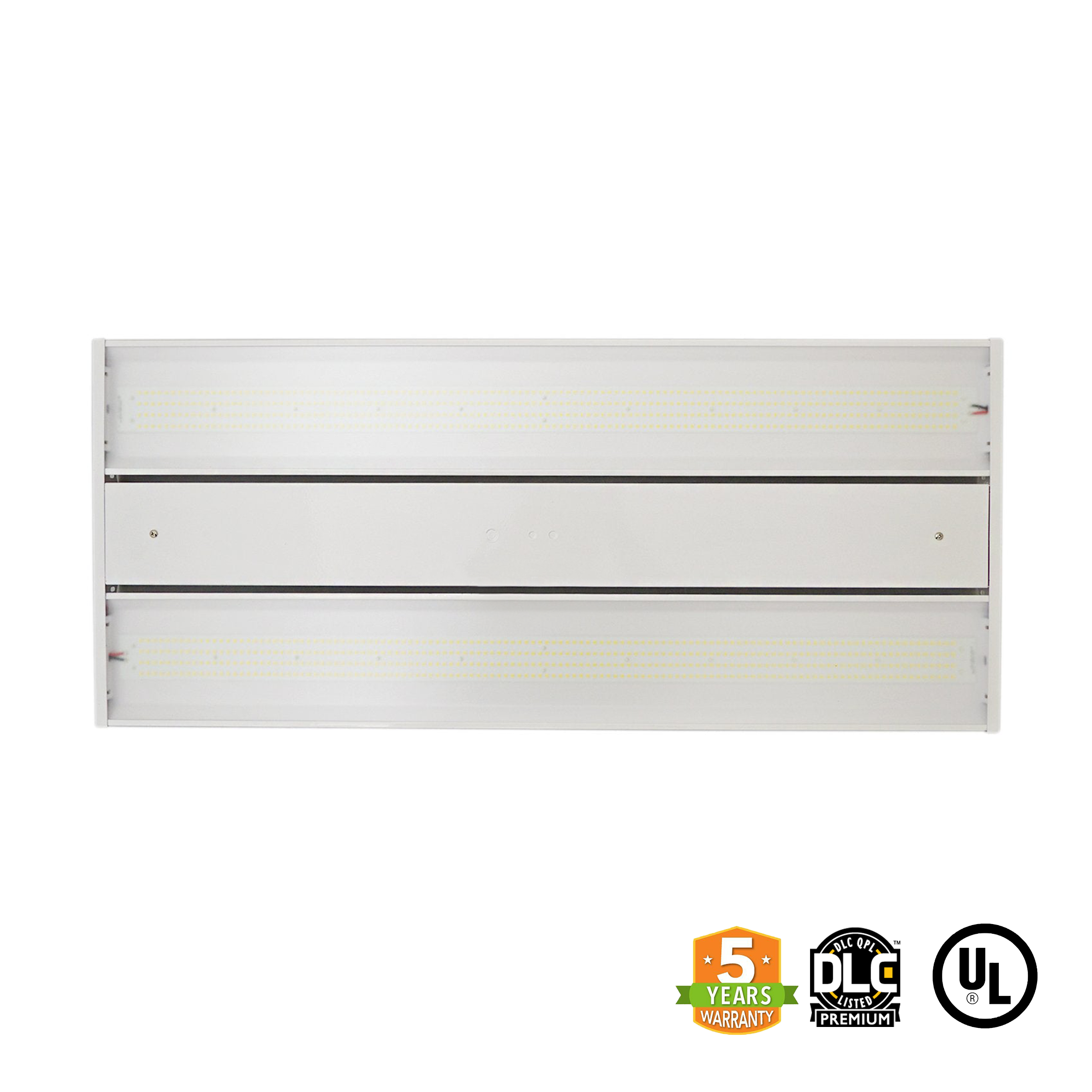 3ft LED Linear High Bay 300W 5000K 42237 Lumens - Frosted - UL DLC Certified 5 Year Warranty - Chain Mount