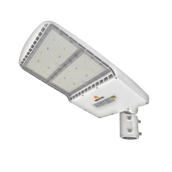 LED Street/Pole Light 300W 42000 Lumens White IP65 UL DLC Certified 5 Year Warranty - Motion Sensor Compatible - With Shorting Cap - Slip Fitter Mount