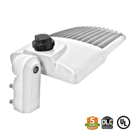 LED Street/Pole Light 300W 42000 Lumens White IP65 UL DLC Certified 5 Year Warranty - Motion Sensor Compatible - With Shorting Cap - Slip Fitter Mount