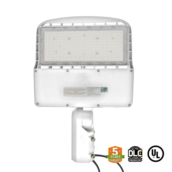 LED Street/Pole Light 150W 21000 Lumens White IP65 UL DLC Certified 5 Year Warranty - With Shorting Cap - Slip Fitter Mount