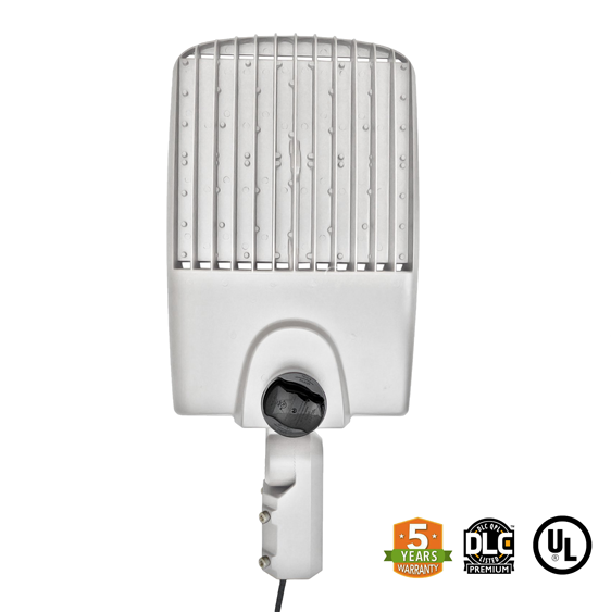 LED Street/Pole Light 300W 42000 Lumens White IP65 UL DLC Certified 5 Year Warranty - Motion Sensor Compatible - With Shorting Cap - Slip Fitter Mount