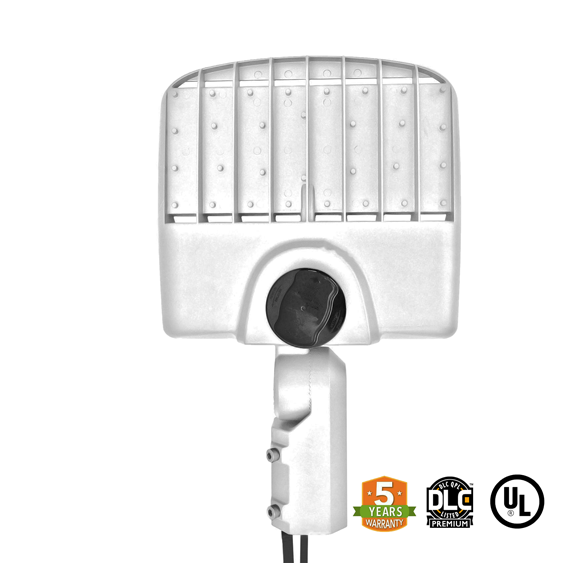 LED Street/Pole Light 150W 21000 Lumens White IP65 UL DLC Certified 5 Year Warranty - With Shorting Cap - Slip Fitter Mount