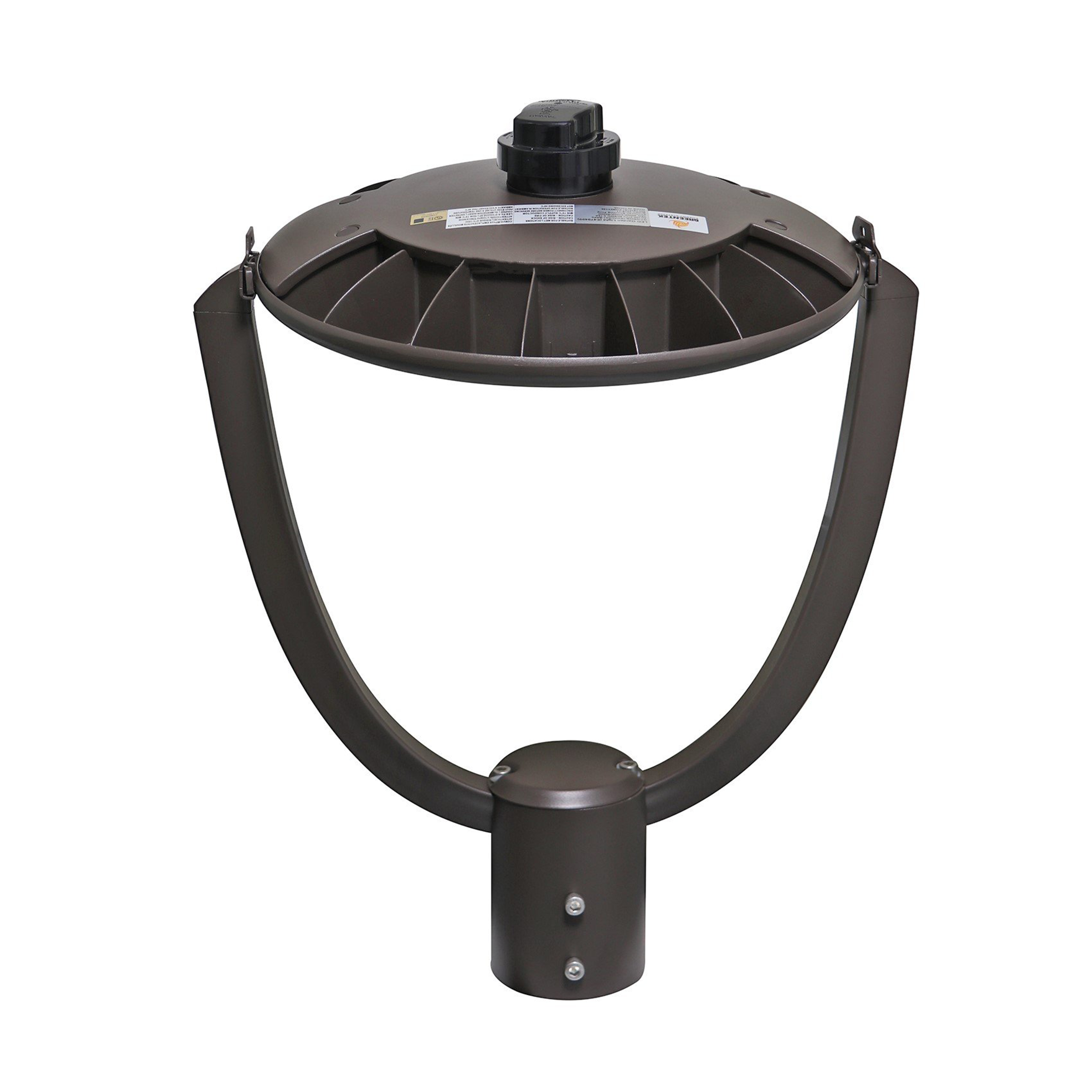 LED Post Top Light 35W 4830 Lumens Black IP65 DLC Premium 5 Year Warranty - With Shorting Cap - Tunable CCT
