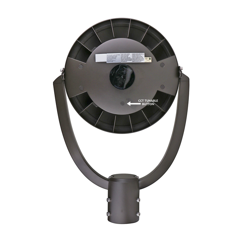 LED Post Top Light 35W 4830 Lumens Black IP65 DLC Premium 5 Year Warranty - With Shorting Cap - Tunable CCT