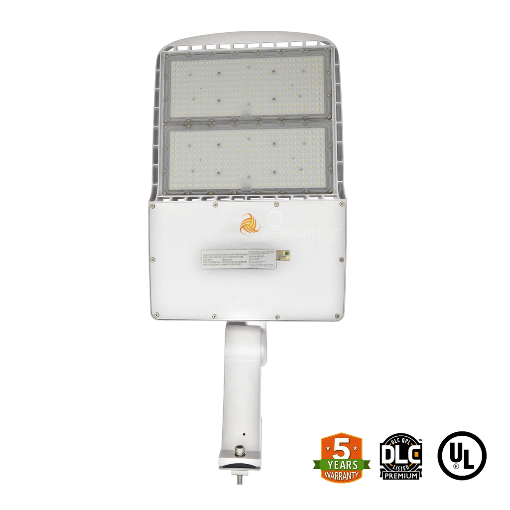 LED Street/Pole Light 300W 42000 Lumens White IP65 UL DLC Certified 5 Year Warranty - With Shorting Cap - Direct Mount