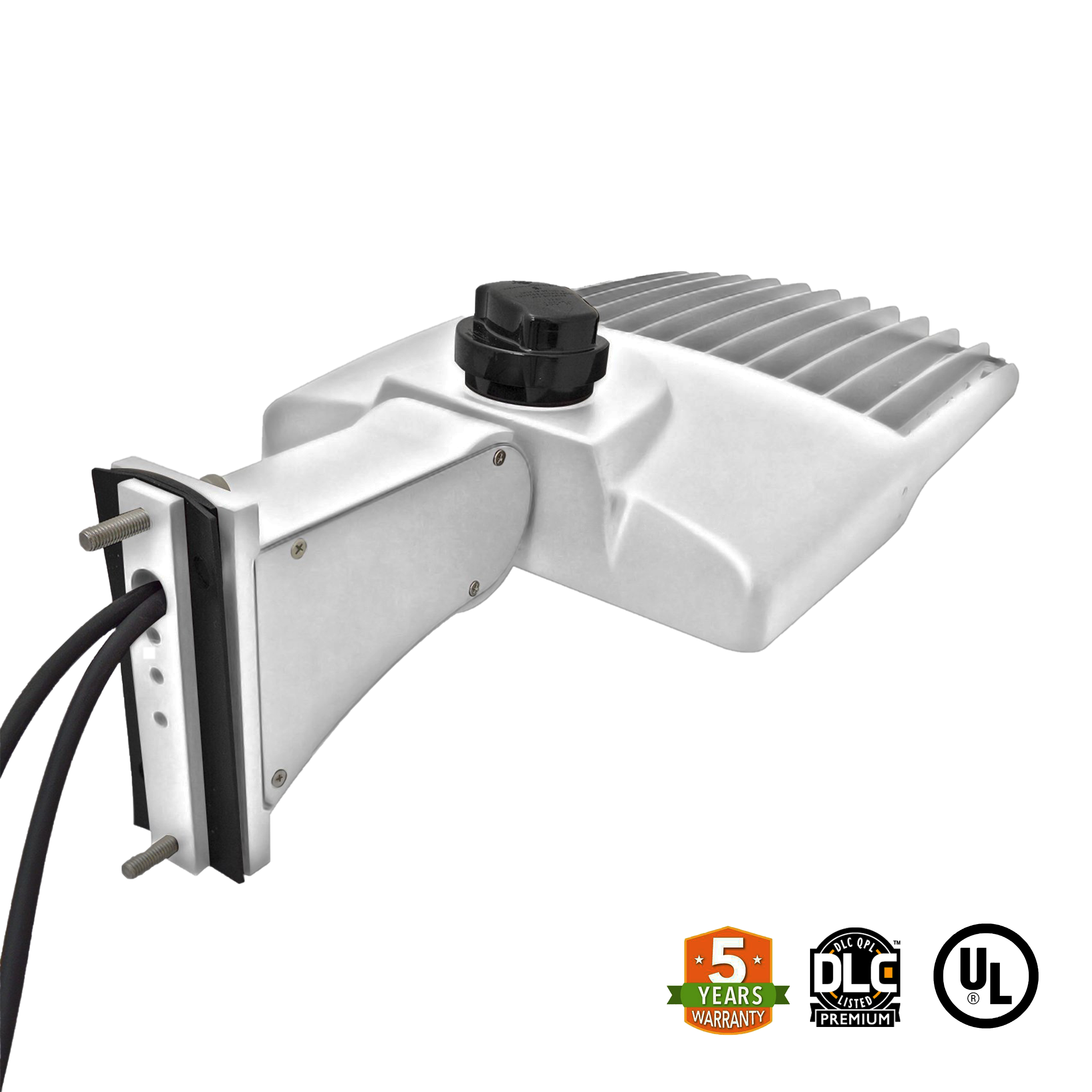 LED Street/Pole Light 300W 42000 Lumens White IP65 UL DLC Certified 5 Year Warranty - With Shorting Cap - Direct Mount