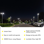 LED Street/Pole Light 150W 21000 Lumens IP65 UL DLC Certified 5 Year Warranty - With Shorting Cap - Slip Fitter Mount
