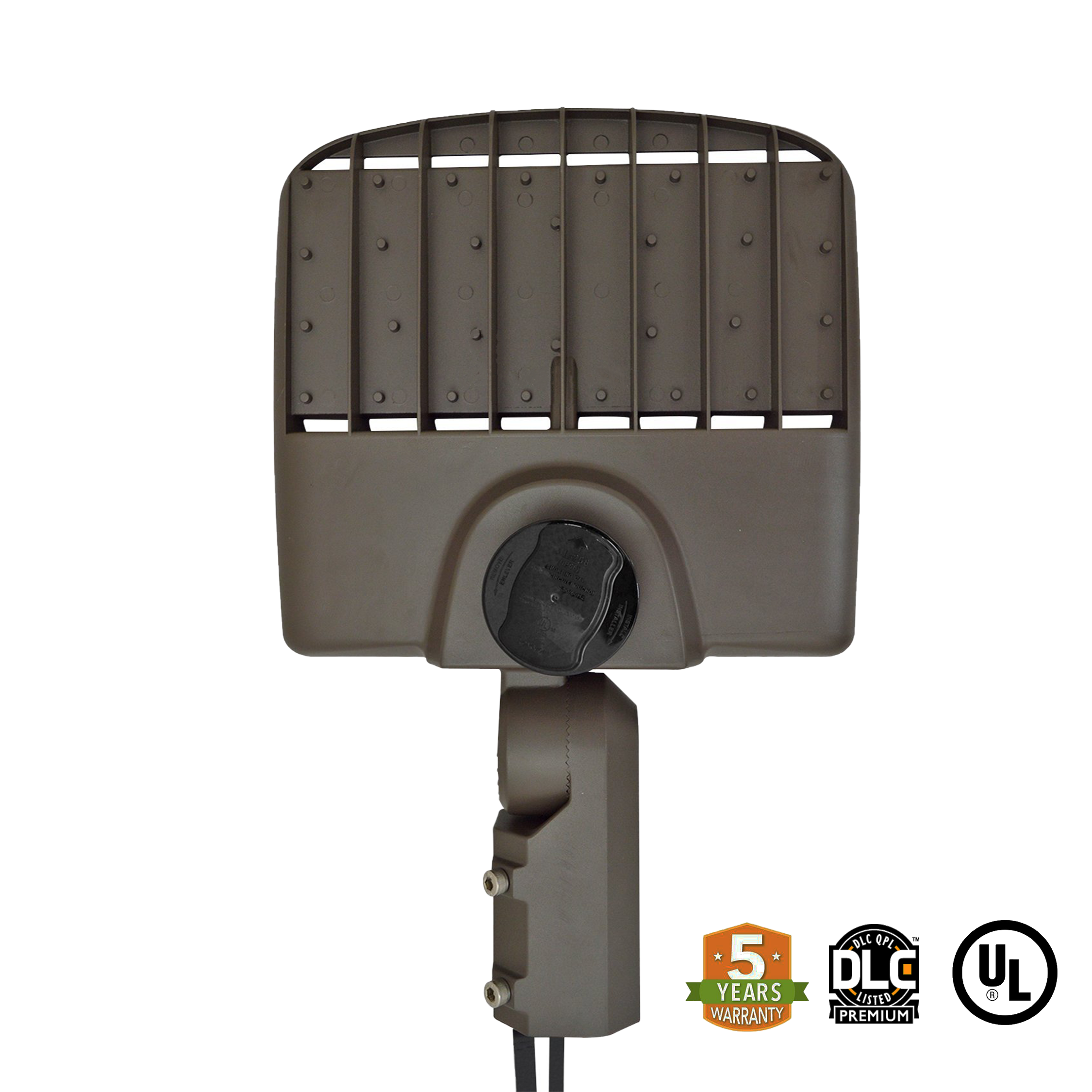 LED Street/Pole Light 100W 14000 Lumens IP65 UL DLC Certified 5 Year Warranty - With Shorting Cap - Slip Fitter Mount