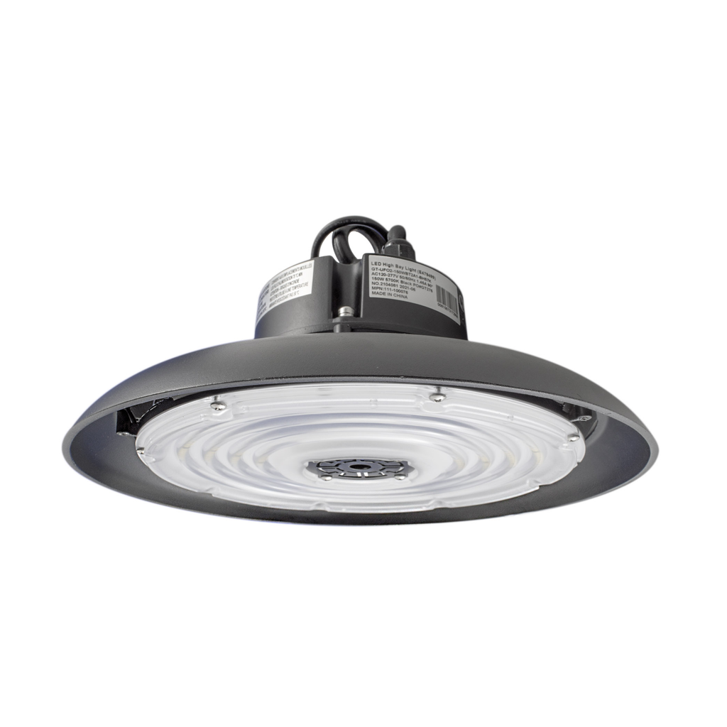 LED UFO High Bay 150W 5700K 20900 Lumens IP65 UL DLC Certified 5 Year Warranty - With Motion Sensor - Hook Mount - V3