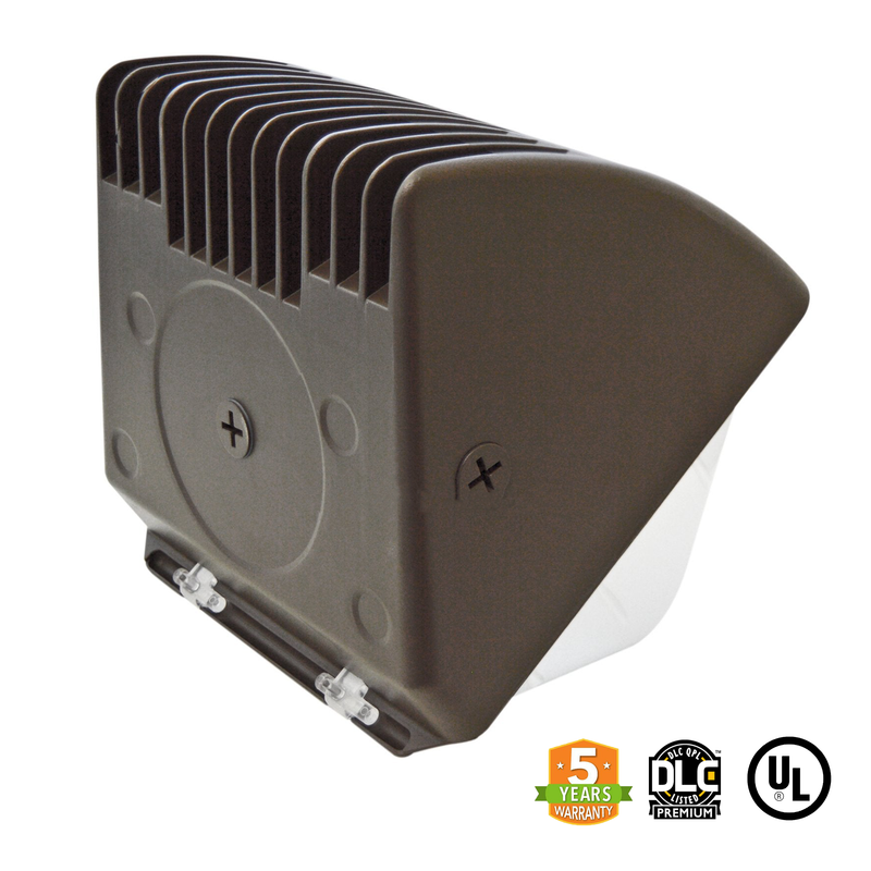 LED Wall Pack - 29W 5000K 3839 Lumens IP65 UL DLC Certified 5 Year Warranty - With Photocell - Semi Cutoff - Forward Throw