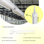 T8 8ft V - Shaped LED Integrated Tube Light 60W 7200 Lumens - Clear - ETL Listed 3 Year Warranty