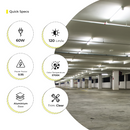 T8 8ft V - Shaped LED Integrated Tube Light 60W 7200 Lumens - Clear - ETL Listed 3 Year Warranty