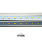 T8 8ft V - Shaped LED Integrated Tube Light 60W 7200 Lumens - Clear - ETL Listed 3 Year Warranty