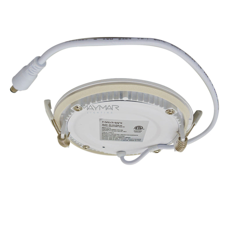 4 Inch LED Downlight 9.5W 600 Lumens - Clear - ETL ES Certified 5 Year Warranty -  Dimmable - With Driver Remote