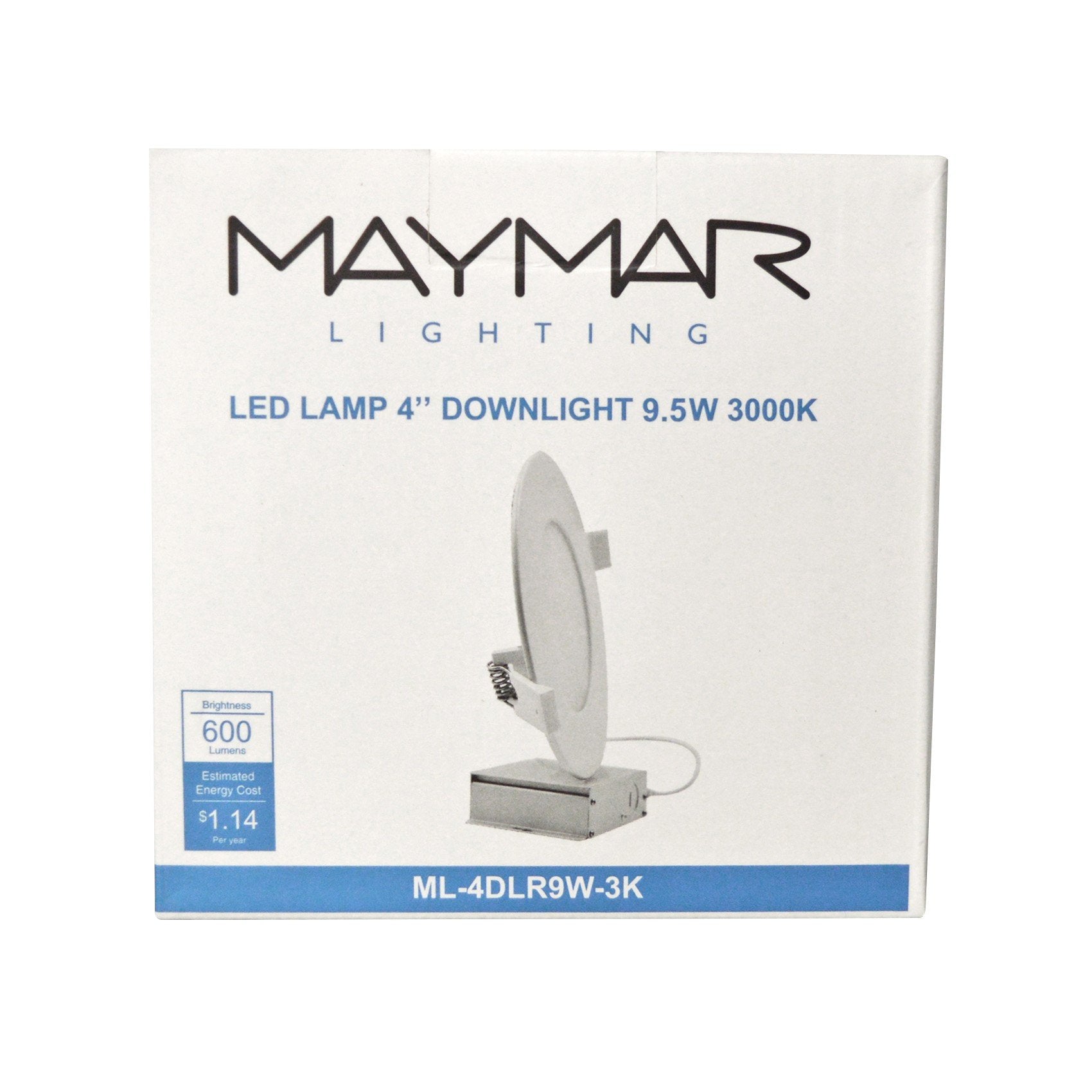 4 Inch LED Downlight 9.5W 600 Lumens - Clear - ETL ES Certified 5 Year Warranty -  Dimmable - With Driver Remote