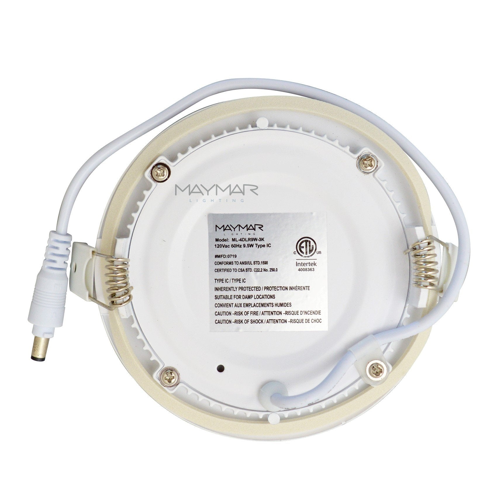 4 Inch LED Downlight 9.5W 600 Lumens - Clear - ETL ES Certified 5 Year Warranty -  Dimmable - With Driver Remote