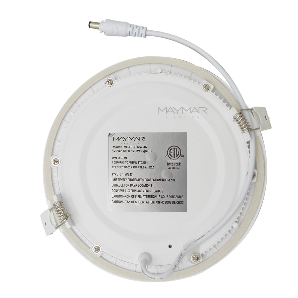 6 Inch LED Downlight 12.5W 750 Lumens - Clear - ETL ES Certified 5 Year Warranty - Dimmable - With Driver Remote
