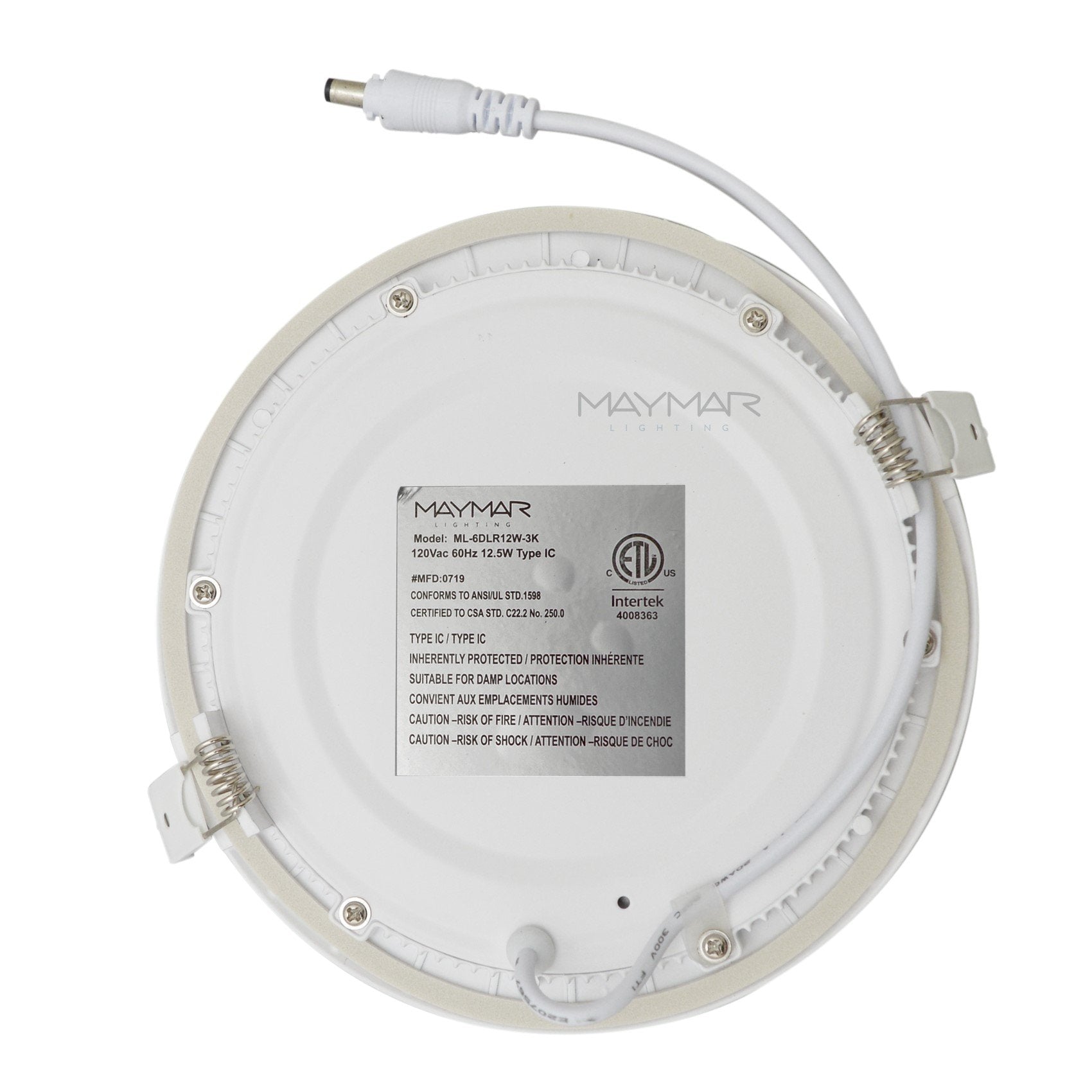 6 Inch LED Downlight 12.5W 750 Lumens - Clear - ETL ES Certified 5 Year Warranty - Dimmable - With Driver Remote