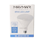 LED Light Bulb - BR40 - E26 Base - 15W 1100 Lumens UL ES Certified - Dimmable