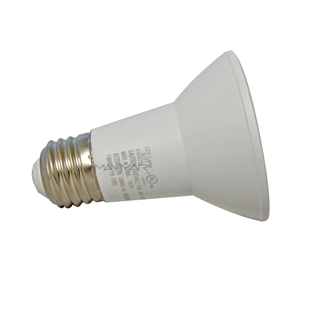 LED Light Bulb - PAR20 - E26 Base - 7W 500 Lumens UL ES Certified - Dimmable