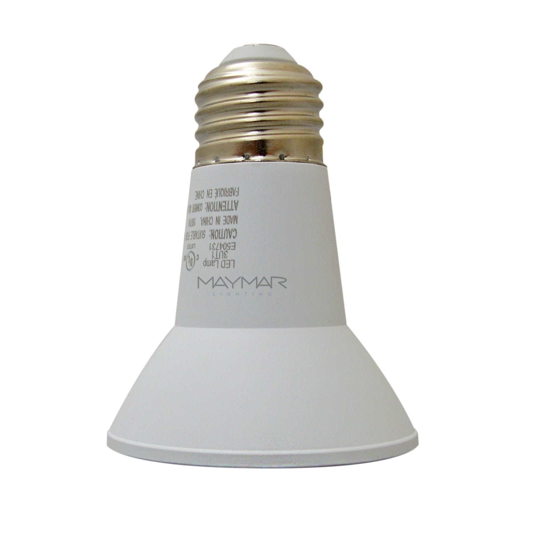 LED Light Bulb - PAR20 - E26 Base - 7W 500 Lumens UL ES Certified - Dimmable