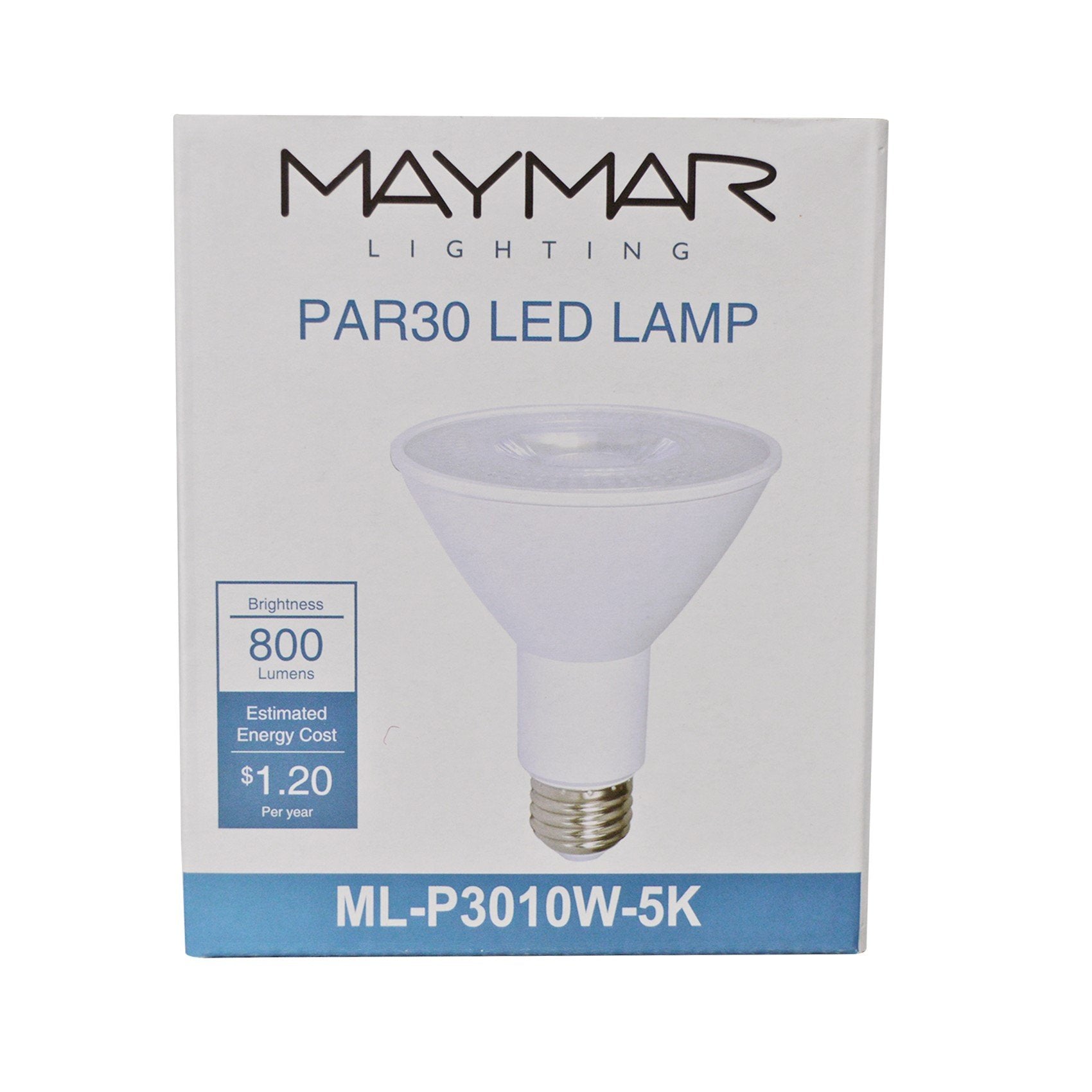 LED Light Bulb - PAR30 - E26 Base - 10W 800 Lumens UL ES Certified - Dimmable