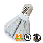 LED Corn Bulb - Post Top - Bottom Socket - 50W 5700K 5800 Lumens - E39 Base - 360 Degree - IP64 UL DLC Certified 5 Year Warranty