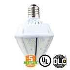 LED Corn Bulb - Post Top - Top Socket - 80W 5700K 9600 Lumens - E39 Base - 360 Degree - IP64 UL DLC Certified 5 Year Warranty