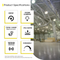 LED UFO High Bay 200W 5000K 29200 Lumens White IP66 NSF DLC Premium - With Motion Sensor - Dimmable - Hook Mount - V4