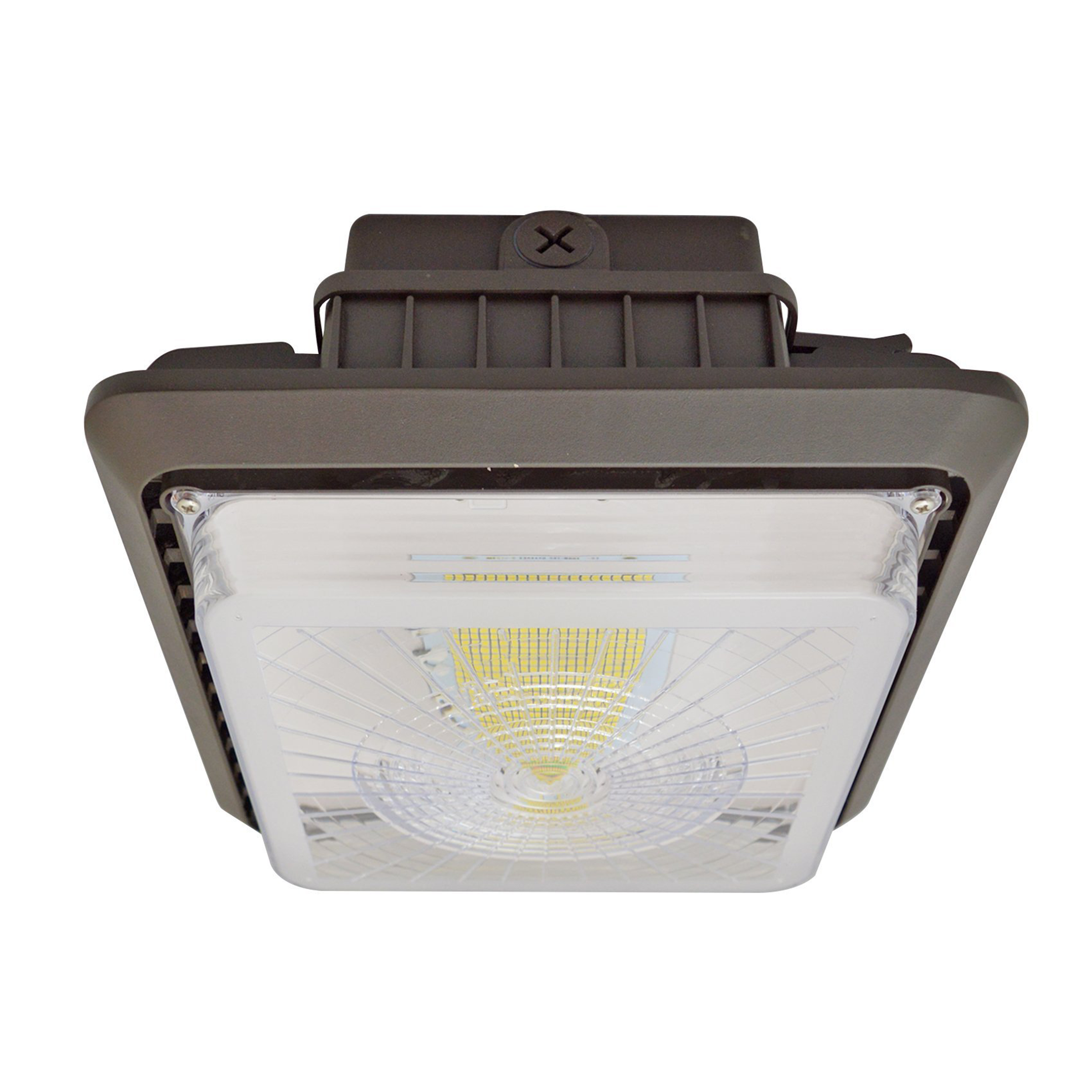 LED Canopy Light 100W 13300 Lumens Bronze IP65 UL DLC Certified 5 Year Warranty - Parking Garage