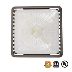 LED Canopy Light 100W 13300 Lumens Bronze IP65 UL DLC Certified 5 Year Warranty - Parking Garage