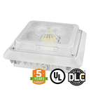 LED Canopy Light 25W 3263 Lumens White IP65 UL DLC Certified 5 Year Warranty - Parking Garage - V2