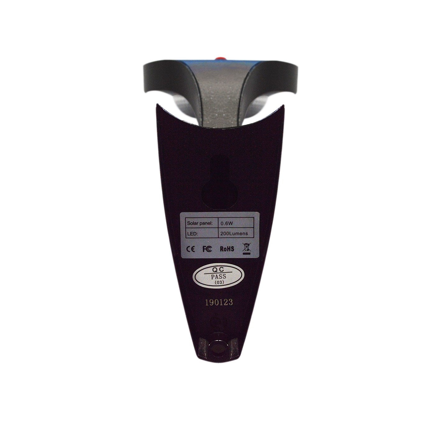 Solar LED Arm Light - Toughened Glass - 200 Lumens 4000K IP65 - Solar Panel 0.6W