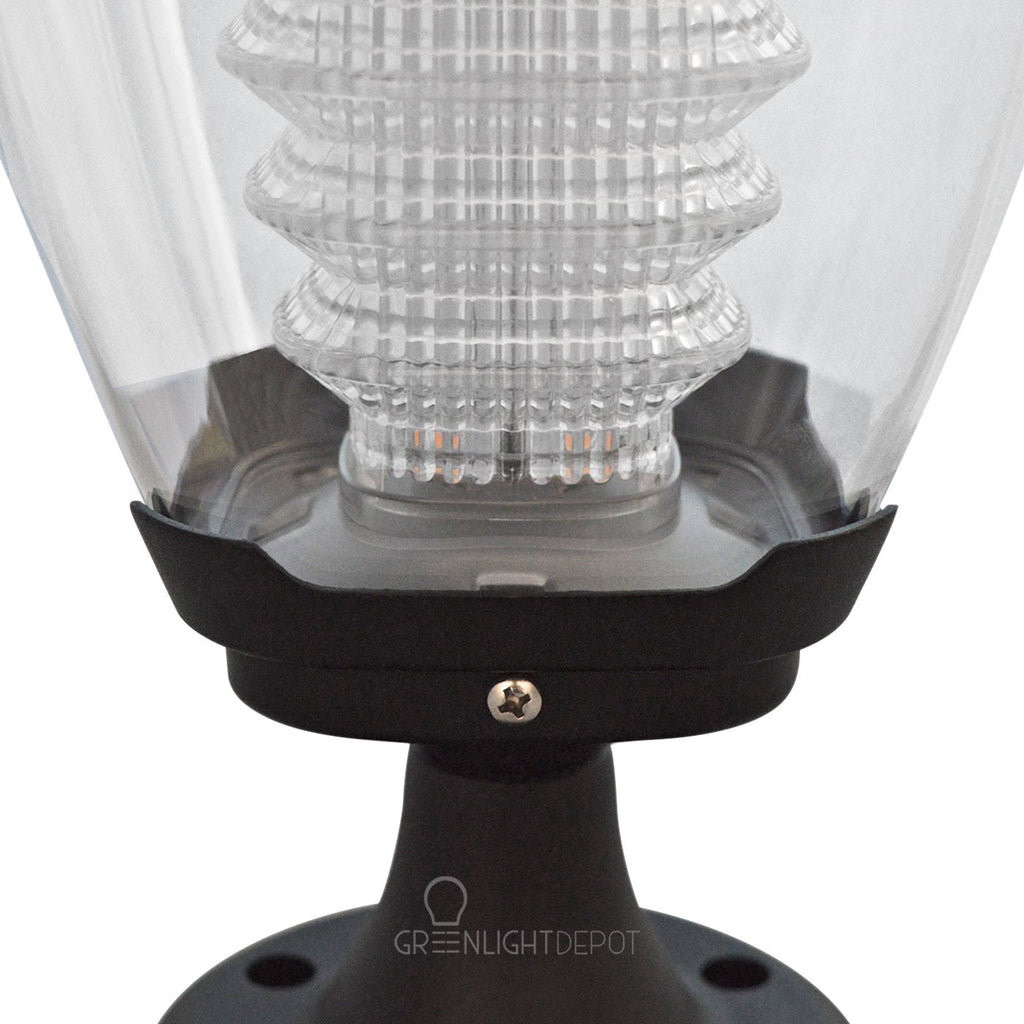 Solar Post Top LED Lamp 100 Lumens IP65 - Solar Panel 1.6W - Street Light