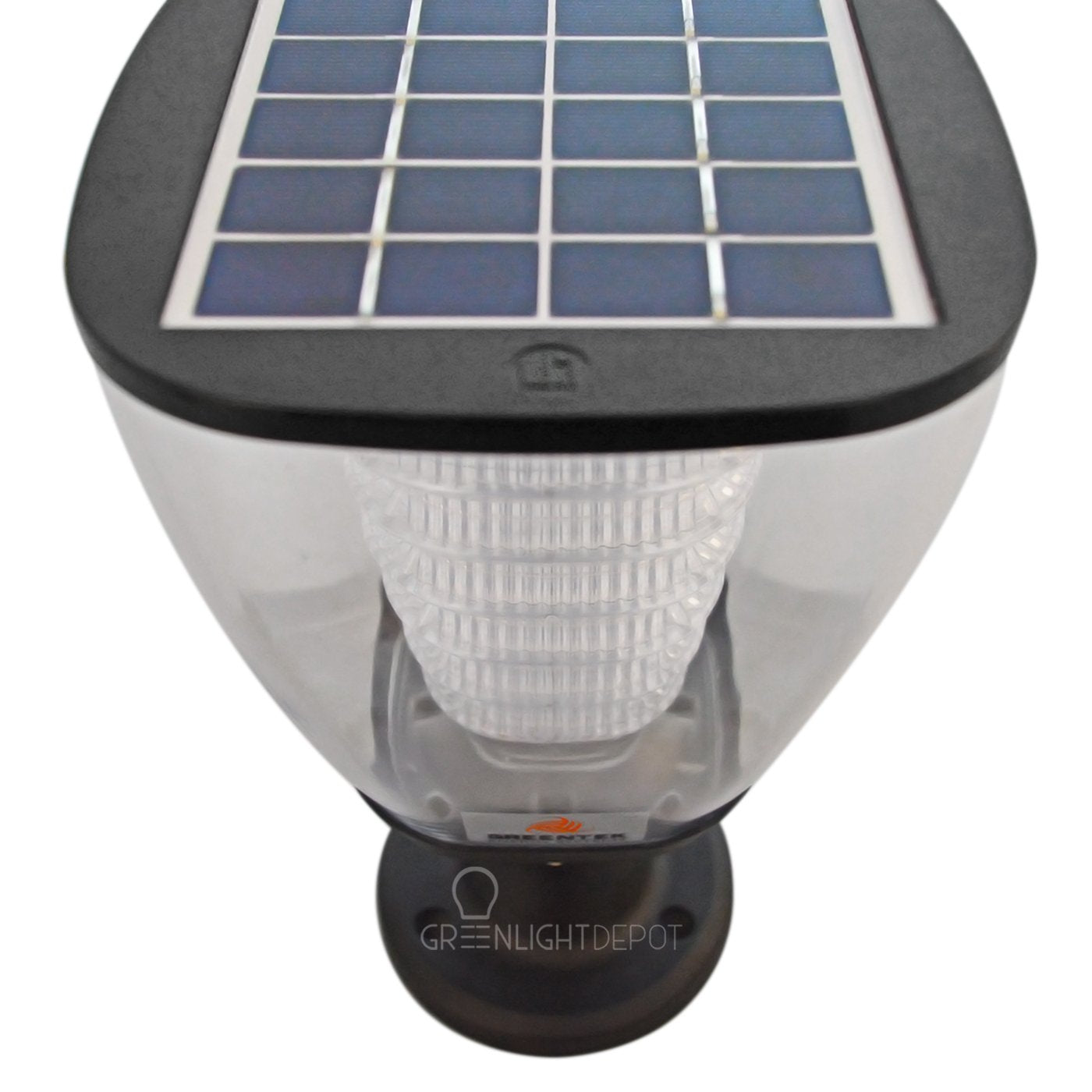 Solar Post Top LED Lamp 100 Lumens IP65 - Solar Panel 1.6W - Street Light