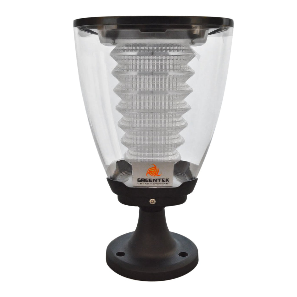 Solar Post Top LED Lamp 100 Lumens IP65 - Solar Panel 1.6W - Street Light