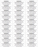 Warning Stickers - Bypass Installation - 8 Labels