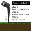 LED Landscape Light 10W 3000K 630 Lumens Black IP67 3 Year Warranty - Accent Light - Stake Mount