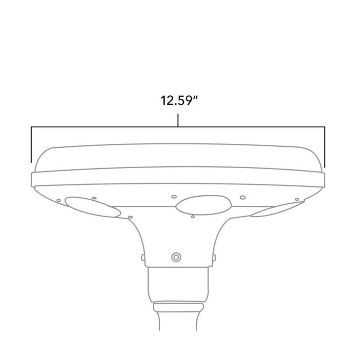 Solar LED Garden Light 150 Lumens 6000K IP65 - Solar Panel 4.6W -  Courtyard/Bollard Light