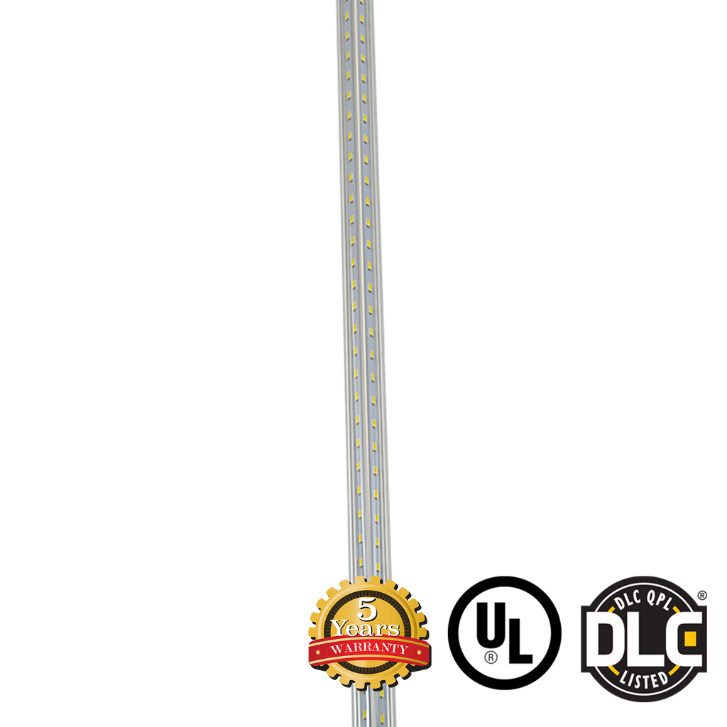 T8 6ft LED Refrigeration/Cooler Tube Light 30W 5700K 3300 Lumens - Clear - IP65 UL DLC Certified 5 Year Warranty
