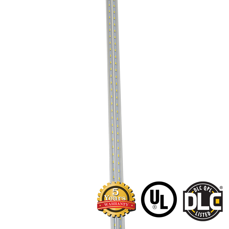 T8 5ft LED Refrigeration/Cooler Tube Light 22W 5700K 2420 Lumens - Clear - IP65 UL DLC Certified 5 Year Warranty