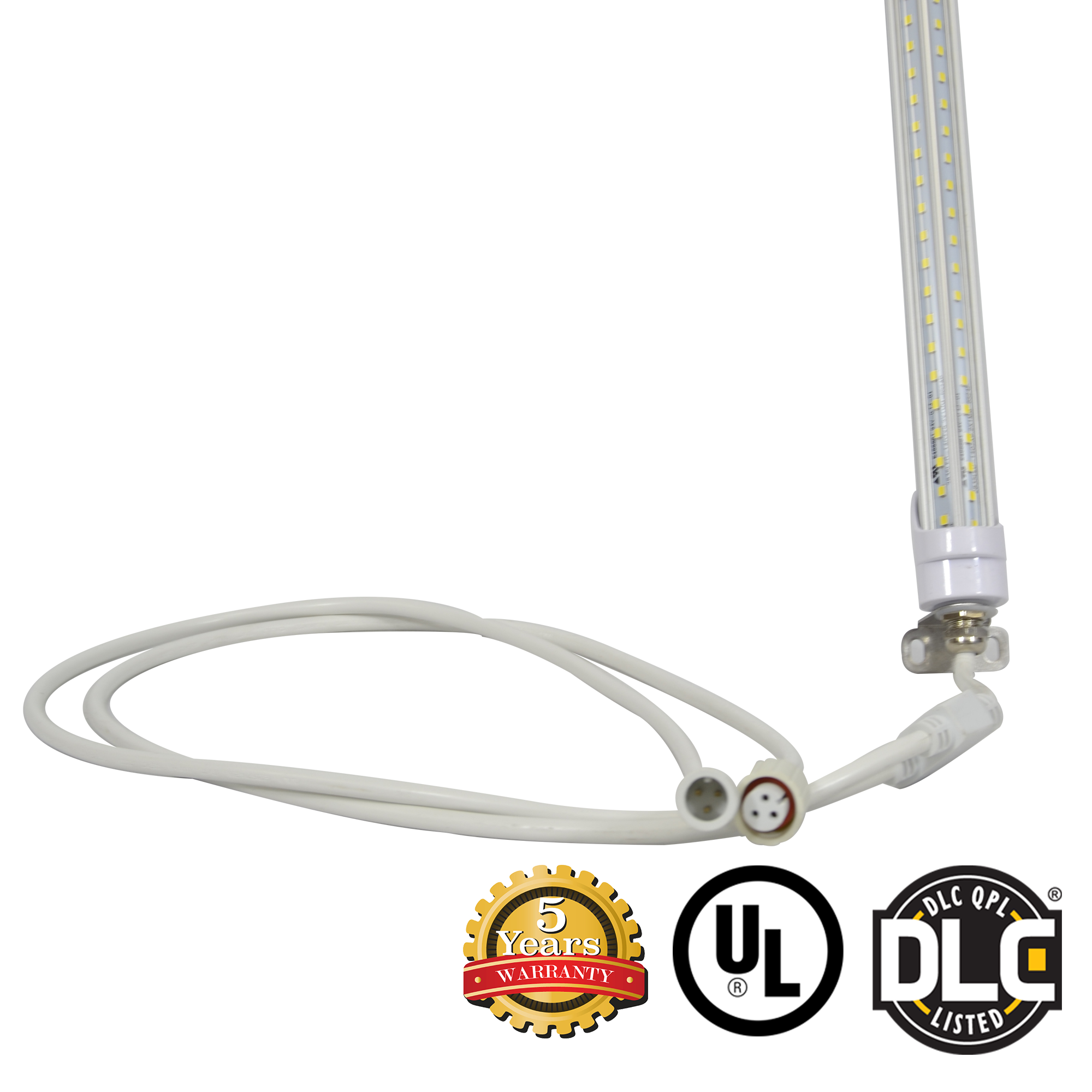 T8 6ft LED Refrigeration/Cooler Tube Light 30W 5700K 3300 Lumens - Clear - IP65 UL DLC Certified 5 Year Warranty