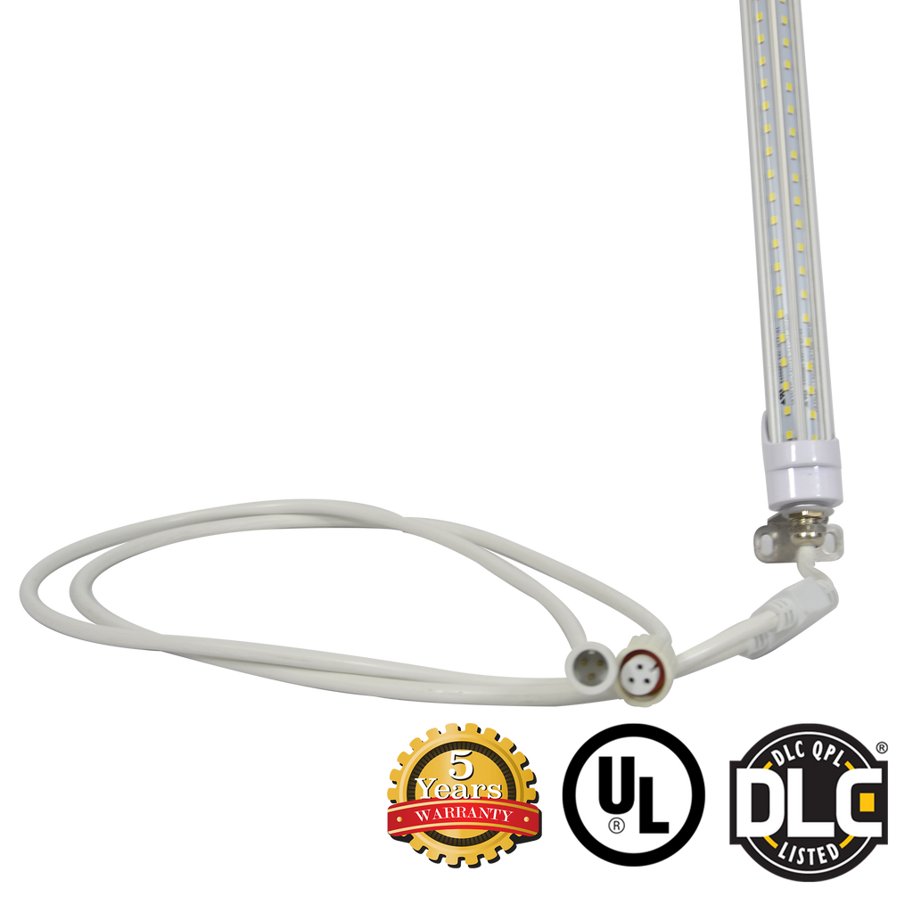 T8 6ft LED Refrigeration/Cooler Tube Light 40W 5000K 4800 Lumens - Clear - DLC Certified 5 Year Warranty