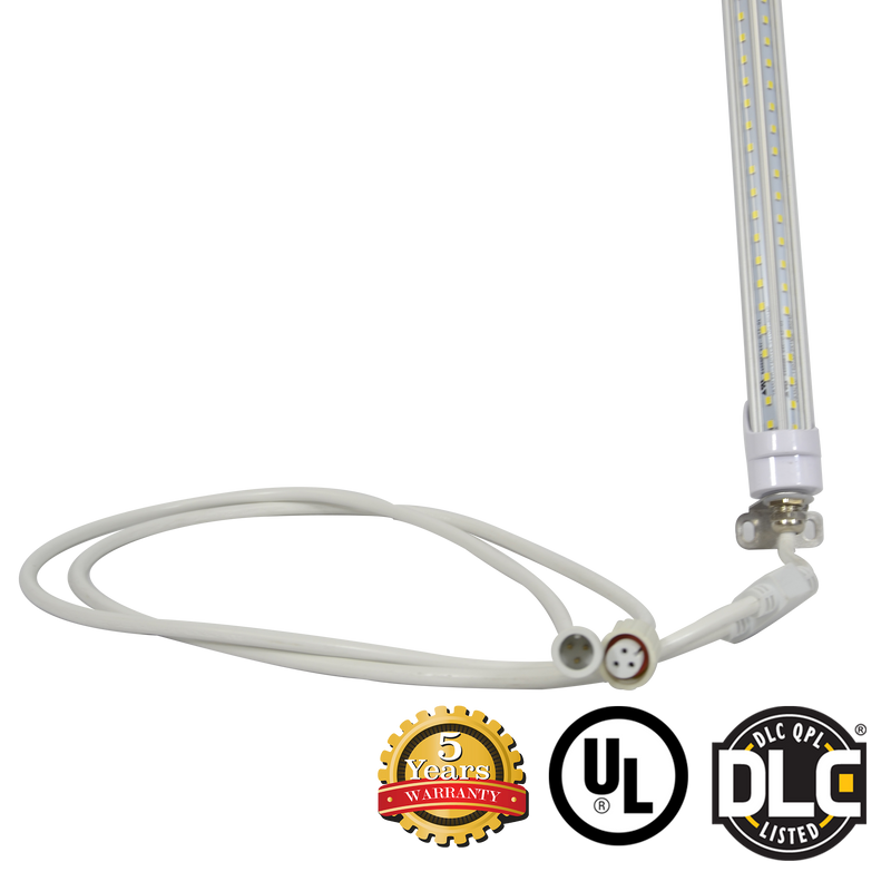 T8 5ft LED Refrigeration/Cooler Tube Light 22W 5700K 2420 Lumens - Clear - IP65 UL DLC Certified 5 Year Warranty