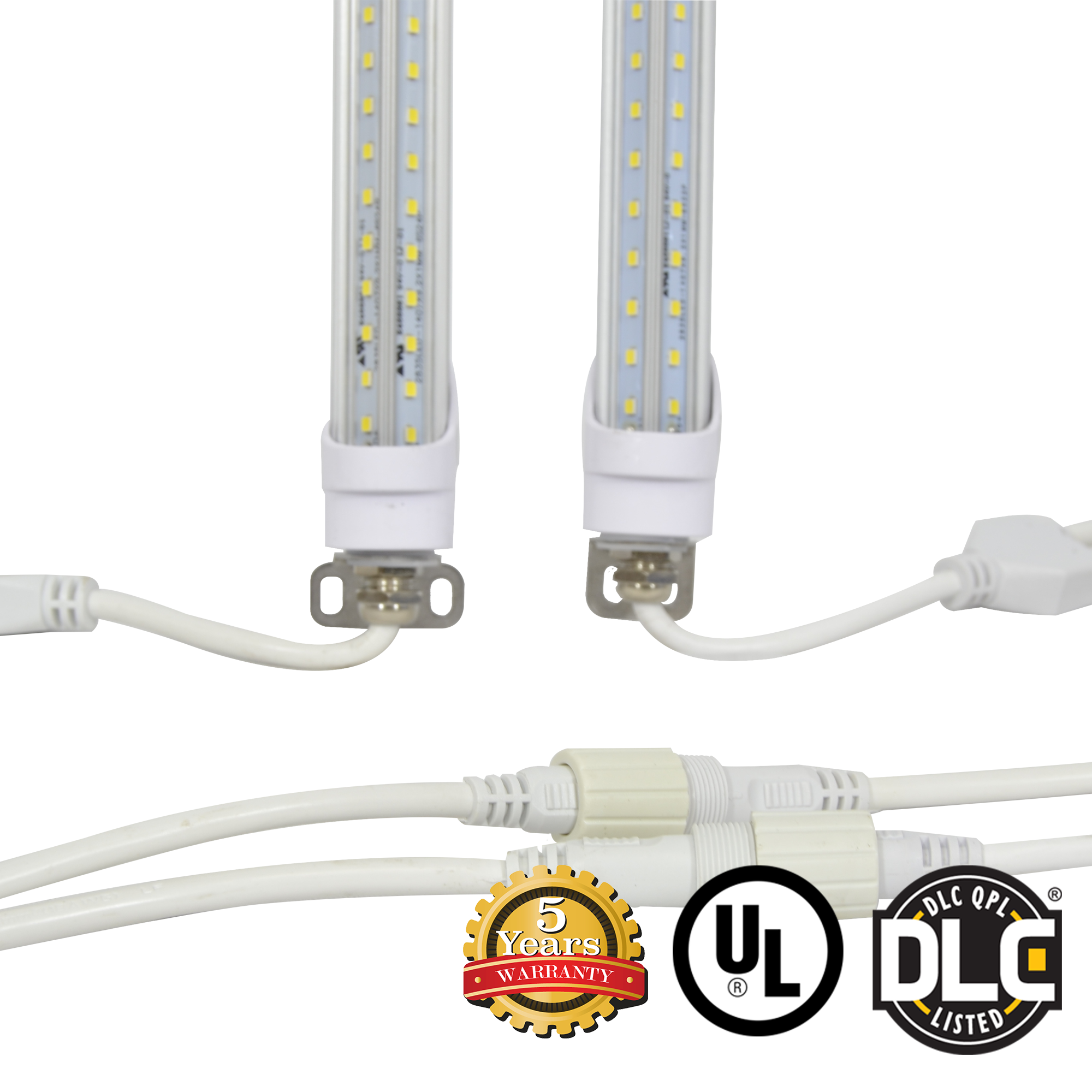 T8 5ft LED Refrigeration/Cooler Tube Light 22W 5700K 2420 Lumens - Clear - IP65 UL DLC Certified 5 Year Warranty