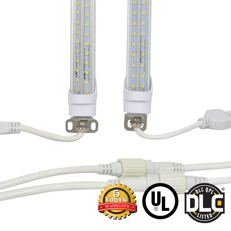 T8 5ft LED Refrigeration/Cooler Tube Light 22W 5700K 2420 Lumens - Clear - IP65 UL DLC Certified 5 Year Warranty